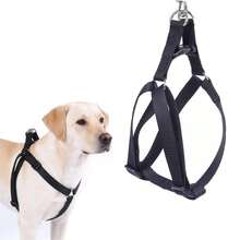 可调节狗绳，适合小型犬和大型犬——背心式设计，手感舒适，遛狗绳 - 黑色 - 查看 2