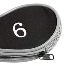 Mootea Cubiertas de Golf 10 Piezas Cubiertas de Cabeza de Hierro de Neopreno a Prueba de Agua Club de Golf con Cremallera Putter Set Funda Protectora Accesorio de Golf 22 * 18 * 9cm-Gris - Azul oscuro rojo gris rosa - Ver 7