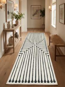 1pc Rug/Carpet/Area Rug/Bath Mat/Bath Rug/Door Mat/Runners/Runner Rug, Nordic Modern Creative - Abstract Geometric Rhombus Pattern Hallway Long Carpet, Bathroom, Kitchen, Entryway, Corridor, Bedside, Living Room, Bedroom Etc. + Soft Washable Rug, Home Decor - Multicolor - View 2