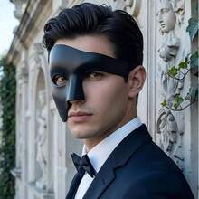 Men's Half Face Mask , Masquerade Party Dress Up Props, Masquerade Dress Up, Exquisite Workmanship, Party Wedding Elegant Accessories,Halloween - Multicolor - View 1