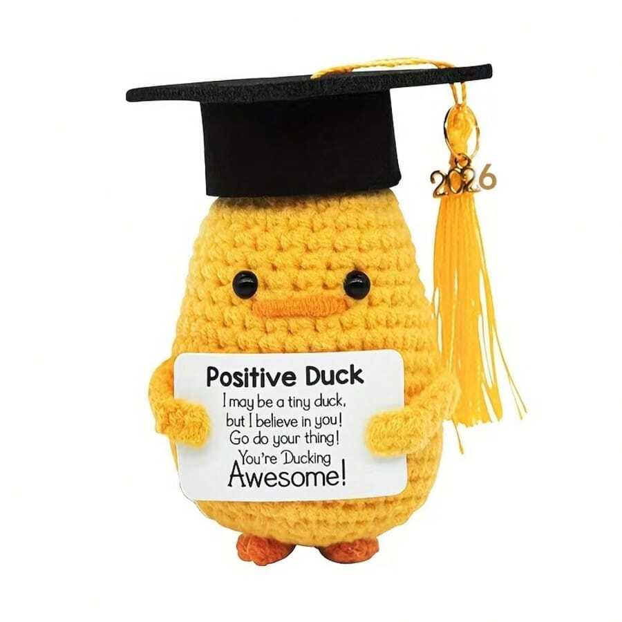 1pc Lovely And Interesting Graduation Gift [Graduation Gift For Students] This Happy Duck Brings Encouragement And Smile To Every Graduate. It Is Suitable As An Interesting Graduation Gift, A High School Graduation Gift Or A University Graduation Gift To Celebrate Their Hard Work And Achievements. - Multicolor - View 1