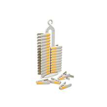 Joseph Joseph PegStore - Juego de 30 Pines para Ropa con Soporte de Almacenamiento plástico Reciclado Duradero y Resistente a los Rayos UV para tendedero - Gris - Ver 2