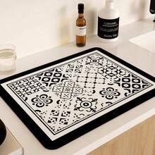 Coffee MATS, Suitable For Kitchen Countertops, Coffee Bars, Plate MATS, Suitable For Coffee Machines, Coffee POTS, Espresso Machines - Black and White - View 16