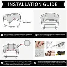 NILUOH Club Chair Slipcover Jacquard Tub Chair Cover Stretch Armchair Covers Sofa Cover Furniture Protector for Living Room - A52 - Ver 8