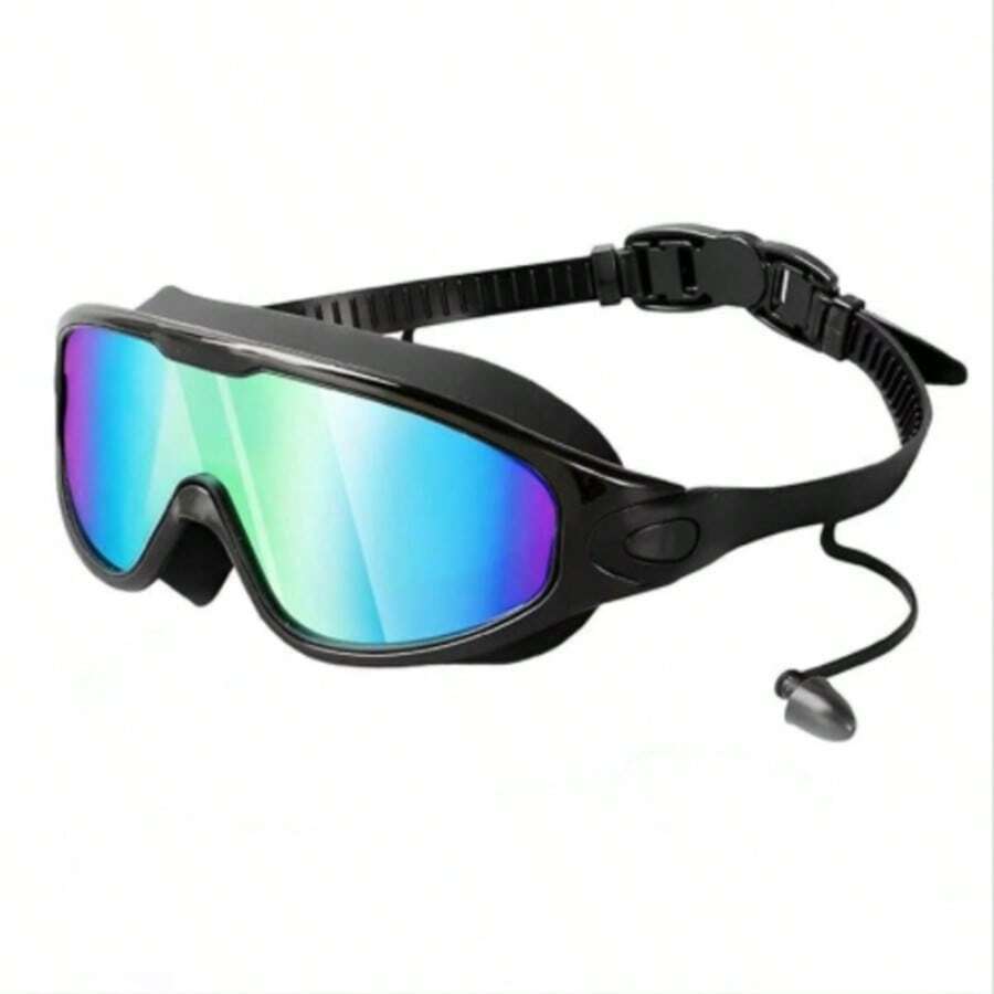 Large Frame Waterproof And Anti Fog Swimming Goggles - 紅色 - 查看 1