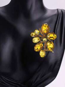 Elegant Rhinestone Brooches For Women Unisex Luxury Crystal Glass Pins Keychain Event Party New Gifts Jewelry Decoration Accessories - Small Glass (2028) - View 10