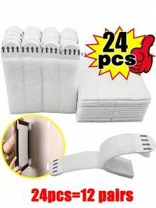 72pcs High-Strength Polyamide Material Photo Frame Hanging Strips, Convenient To Use And Leave No Trace, No Need To Drill Holes, Double-Sided Detachable Wall Hooks, Suitable For Hanging Frames And Posters On Glass And Other Surfaces, Ideal Choice For Ramadan, Christmas, Halloween, Valentine's Day, Birthday Party Decorations In Living Room Or Bedroom (72/48/24/12/2pcs Available) - A - View 12