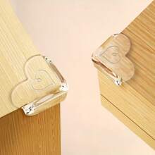 4 pièces de protecteurs de coin de table transparents en forme de cœur, bords de en PVC, convient pour le mobilier de maison et de bureau, protection des coins tranchants - A - Voir 1