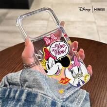 Disney Minnie Mouse & Daisy Duck Yoo Hoo! Comic Pop Art Phone Case Suitable For IPhone 17/17 Pro/17 Pro Max/17 Air/16/15/14/13/12/11/X Series Iphone 17 Pro Max Case Iphone 17 Pro Case Iphone 17 Case Stocking Stuffers The Girlfriend - Clear - View 5