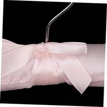 MAGICLULU Perchas De Satén Acolchadas Rosa Gancho Cromado Tamaño Ajustable Soporte Suave para Prendas Delicadas Paquete De 5 Unidades Adecuado para Organizar Ropa Armarios - Rosa - Ver 6