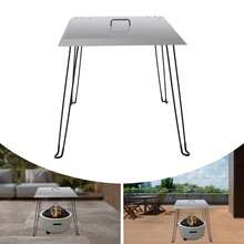 SENDERPICK Outdoors Fire Pit Heat Deflector, Pushes Heat Down And Out, Stainless-Steel With Carrying Handle - Silver - View 1