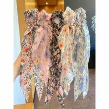 1pcs Women's Casual Ditsy Floral Scrunchies, Versatile Fashion Hair Accessories Suitable For Daily Use, Home, School, Beach, Summer Vacation, Work Commute, Gatherings, Holidays, Birthdays, Back To School, New Year, Valentine's Day, Mother's Day, Teacher's Day, Weddings, Music Festivals, Graduations ,Hair Ties ,Scrunchy Hair Ties Ponytail Holder Beauty Home Bedroom Decor - 彩色 - 查看 1