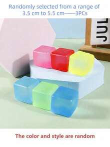 1个 Schylling Need Nice Oh Cube 魔方，青少年及成人减压挤压玩具，麦芽糖果色四色慢回弹方形魔方玩具，生日/节日/情人节/复活节礼物 - 彩色 - 查看 12