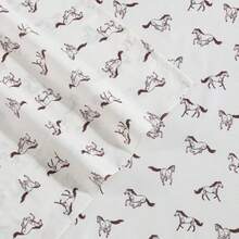 - Juego de sábanas tamaño Queen Juego de Cama Suave y Ligero para Comodidad Durante Todo el año sábanas de 6 Piezas con Fundas de Almohada a Juego y sábana Bajera Wild Horses Beige - Caballos salvajes beige - Ver 3