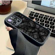 Ốp điện thoại thiết kế tinh tế và thanh lịch làm từ chất liệu TPU, chống sốc, đẹp và dễ thương, tương thích với Apple 17/16/11/12/13/14/15/15Pro/15Plus/15ProMax/7Plus/8Plus/X/XsMax/Xr/11Pro/12Pro/13Pro/14Pro/12Mini/13Mini/11ProMax/12ProMax/13ProMax/14ProMax/14Plus/6/6S/6Plus/7/8/16Pro/16Plus/16ProMax/17Pro/17e/17ProMax/SE & Galaxy/A54/A14/A12/A13/A15/A32/A33/A24/A52S/S20/S21/S22/S23/S24/S23Plus/S24Ultra/S25/A15/A33/A23/S26/S26PLUS/S26ULTRA/A17/A16/A56 - màu đen - Xem 4