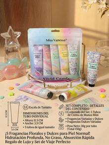 Kit de Cremas para Manos 5 Piezas Aroma Floral de Larga Duracion Humectacion Profunda para Piel Seca Textura Ligera de Absorcion Rapida sin Sensacion Grasosa Padrisimo Diseño de Dulces Coloridos Ideal para Regalo de Dia de las Madres o Detalle Especial Nutricion para Manos Suaves y Chulas Neta el Cuidado Perfecto para Oficina y Viaje 30g por Tubo Fragancias de Frutas y Flores Estilo Candy para Piel Normal Cuidado Diario Superior Sensacion de Frescura Prolongada Suavidad que Enamora - Sabor a Té - Ver 6