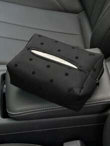 1pc Car Tissue Box, Polka Dot Pattern Hanging Tissue Holder For Car Seat - Tissue Storage - View 13
