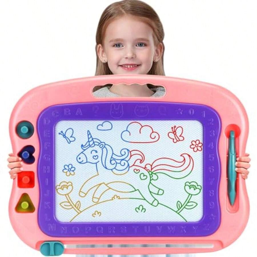 Magnetic Drawing BoardToddler Toys for Girls Boys 3 Year Old Gifts Magnetic Doodle Board for Large Etch Magnet Sketch Doodle Pad Christmas Easter Valentines Day Gifts for - Un morado - Ver 1