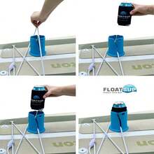 A Blue Surfboard-Style Water Bottle Holder / Drink Holder / Cup Holder - Multicolor - View 2