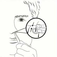 1pc Nose Hair Trimmer Tweezers, Rounded Multi-Functional Waterproof Circular Nose Hair Trimmer, Stainless Steel Manual Nose Hair Clipper For Men - Silver - View 7