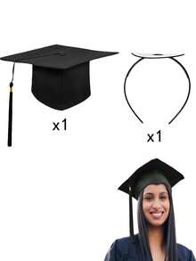 1pc Graduation Cap Headband, No Need For Graduation Cap, Can Protect Your Graduation Cap And Upgrade Your Hairstyle, Graduation Gift Accessory - Multicolor - View 10