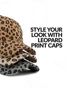 Leopard Print Baseball Cap, Sun Protection Hat - Multicolor - View 2