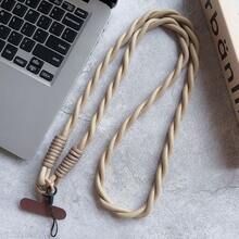 1 pieza Cordón multicolor trenzado de macramé para teléfono, correa antiperidida para teléfono, accesorio de teléfono personalizado y versátil, accesorio de teléfono, correa de muñeca para smartphone - Multicolor - Ver 6