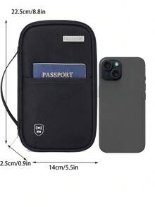 CHARM INFINITE 新款 RFID 防盗护照包,男女通用拉链钱包,多功能旅行证件收纳包,便携式机票护照收纳盒 - 彩色 - 查看 10
