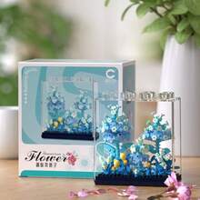 Bộ 9 loại, đồ chơi xếp hình hoa sáng tạo kích thước 1-4 inch, mô hình hoa tự làm, bó hoa thủ công tự làm, hộp acrylic trong suốt, nhựa ABS, bộ xếp hình hoa, phong cách lãng mạn, các hình dạng bao gồm cẩm chướng, hoa hồng, hoa tulip, hoa lục bình, hoa mẫu đơn, hoa hướng dương, hoa trà, hoa dành dành, đồ chơi xếp hình có thể xếp chồng, đồ chơi, quà tặng - Nhiều màu - Xem 10