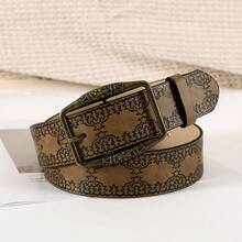 1pc Women's Retro Print Waist Belt, Suitable For Everyday Wear With Western Style - A - View 11
