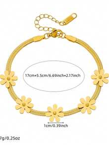 Fashion Niche Design Bracelet, Flower Clavicle Chain, Minimalist Style - Small Flower Bracelet - View 3