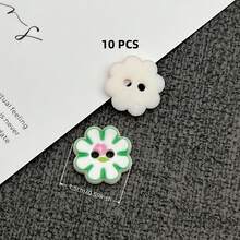 10/20/30/42 Pcs 1.5cm Fresh Candy Color 8-Petal Plum Blossom Printed Colorful Resin Plastic Buttons, Suitable For Children's Clothing Accessories, Knitwear Jacket Hand-Sewn Decorative Buttons, Valentine's Day Gift DIY Materials, DIY Clothing And Crafts, Art Supplies, Sewing Accessories - Colorful Eight-petaled Flower - View 14