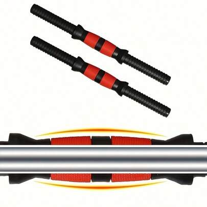 6件套多功能哑铃杠铃套装，包含2根橡胶包覆式杠铃杆和4个防滑螺栓，采用防滑星形锁扣系统和吸汗泡沫手柄，适用于手臂、肩部、腹部和腿部训练，是居家力量训练的理想器材，也是理想的节日礼物。
