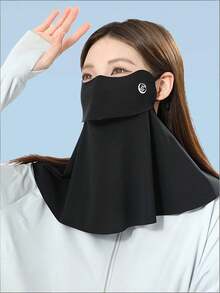 1 pieza Máscara de protección solar de cara completa para mujer, sombrilla para ciclismo al aire libre, protección UV, con protección de malla para los ojos, bebida conveniente, diseño 3D, adecuado para actividades al aire libre, protección solar, ciclismo, conducción, accesorio de verano - Multicolor - Ver 2