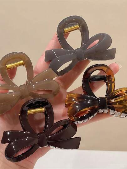 Kẹp tóc cao cấp kiểu mới với khóa cài và nơ ở phía sau đầu. Phụ kiện tóc hình cá mập. Kẹp tóc kiểu càng cua cho trang phục mùa hè, đi biển, du lịch.