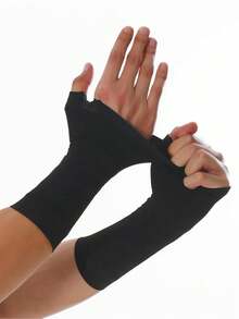 1 pieza Mangas de compresión elásticas de punto unisex, funda para la muñeca de nailon elástico y transpirable con diseño ergonómico para aliviar la mano de la computadora, estilo cómodo de ponerse para ocultar cicatrices y protección diaria de la muñeca - Multicolor - Ver 3