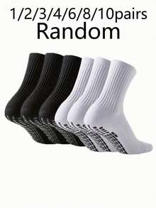 6 đôi tất bóng đá chống trượt có chấm cao su, tất thể thao đế chống trượt, thích hợp cho chạy bộ, bóng đá, bóng rổ, tập thể dục và các môn thể thao nhẹ khác (Gói 6/4/3/1 đôi) - Nhiều màu - Xem 7
