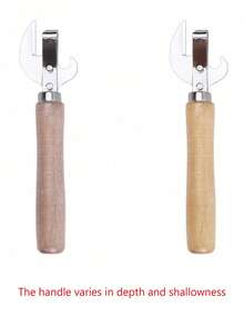 2-In-1 Can & Bottle Opener, Wooden Handle Tin Can Knife, Beer & Beverage Bottle Cap Remover - View 5