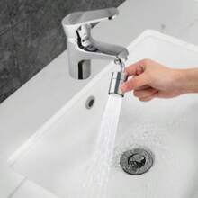 360° Rotating Faucet Aerator, 3-Function Kitchen Sink Sprayer Attachment - Standard 55/64" Inner Thread, Easy To Install Faucet Replacement Part (Adapter Included) - Silver - View 8