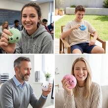 Dumpling Squishy – Squishy Dumpling Fidget Toys For Adults & Teens, Easter Basket Stuffers, Stocking Stuffers, Sensory Stress Ball Squeeze Toys For Stress Relief - 紫色 - 查看 5
