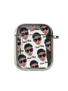 1个可定制电镀银色耳机保护套，个性化万圣节主题设计，小幽灵图案，时尚万圣节单品 - 銀色 - 查看 11