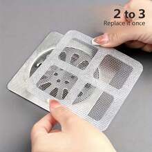1/30/50pcs Bathroom Hair Catcher Filter, Self-Adhesive Drain Cover, Sink Strainer, Kitchen Anti-Clogging - Multicolor - View 2