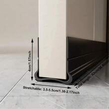 1pc Adjustable Flexible PVC Door Bottom Seal Strip - Waterproof, Soundproof Door Bottom Protective Tape With Soft PVC Seal, Easy Installation, Suitable For Home And Office Use, Elastic Door Bottom Seal Strip - Sealing Strip (second Generation) - View 13