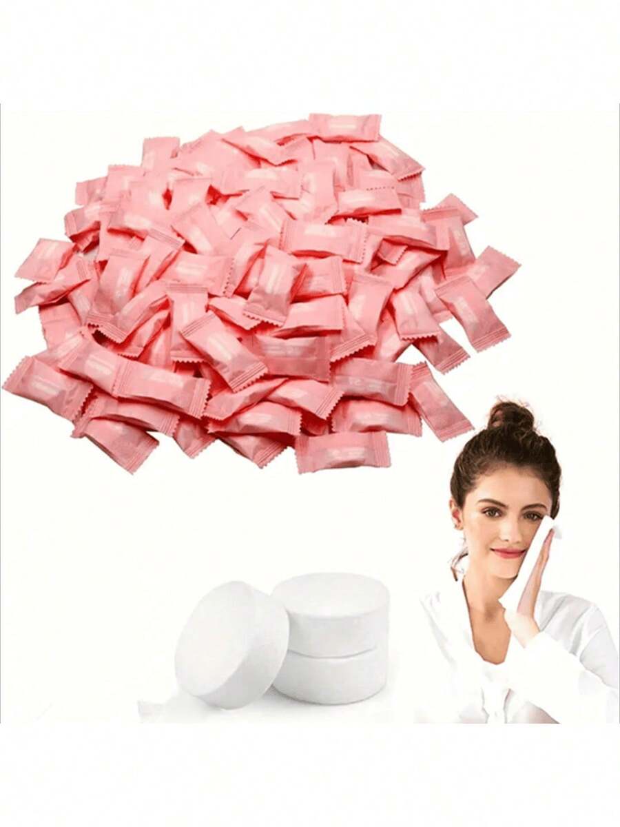 100/50/20pcs/Pack Disposable Compressed Face Towels, Mini Portable Absorbent Thin Towels Suitable For Travel, Outdoor Work, Individually Packaged Compressed Facial Wipes