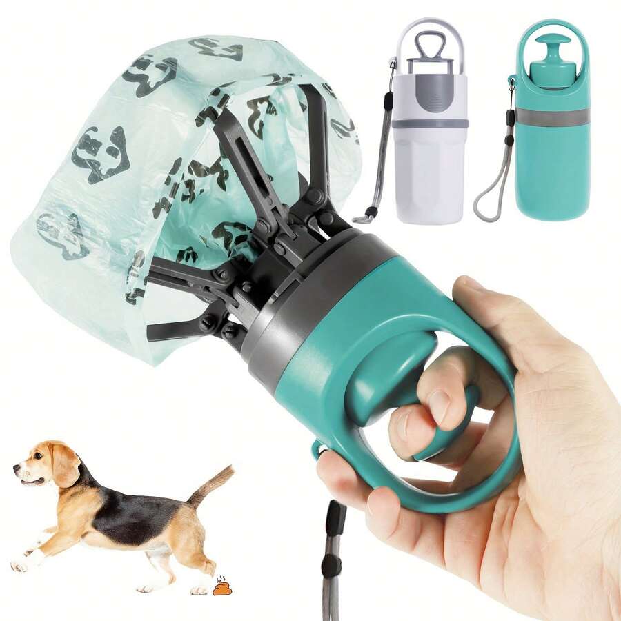 Portable Dog Poop Scooper With Waste Bags - Multicolor - View 1