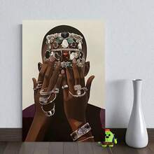 Arte sin marco - Un estilo minimalista de impresión digital que muestra el encanto de la joyería, perfecto para decoración de moda en salones, dormitorios y oficinas, así como para semanas de la moda, días de decoración personalizada, exposiciones de joyería, cafeterías y bares. - Enmarcado - Ver 4