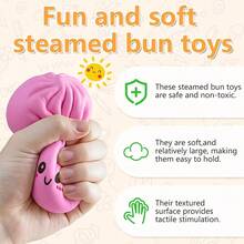 Dumpling Squishy – Squishy Dumpling Fidget Toys For Adults & Teens, Easter Basket Stuffers, Stocking Stuffers, Sensory Stress Ball Squeeze Toys For Stress Relief - 綠色 - 查看 3