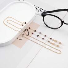 1 chiếc dây đeo kính mắt bằng đá và kim loại thanh lịch - Nhiều màu - Xem 5