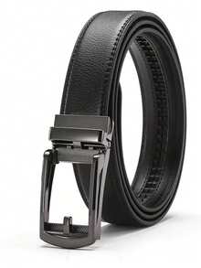 男士通勤腰带，商务休闲自动扣真皮腰带，简约合金西裤腰带，百搭奢华牛仔裤腰带 - 026 - 查看 15
