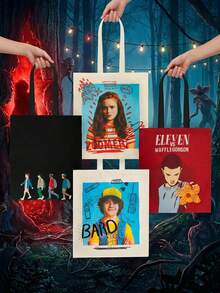 1 chiếc túi xách hình nhân vật hoạt hình Stranger Things được cấp phép chính thức, túi đeo vai/đeo chéo dễ thương, ví kiểu cổ điển, quà tặng sinh nhật Netflix dành cho nữ. - FB-CR2383 - Xem 1